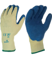 GANTS KEVLAR TRICOTES 1 PIECE PAUME ENDUC. CAOUTCHOUC (3.4.4.3) T10